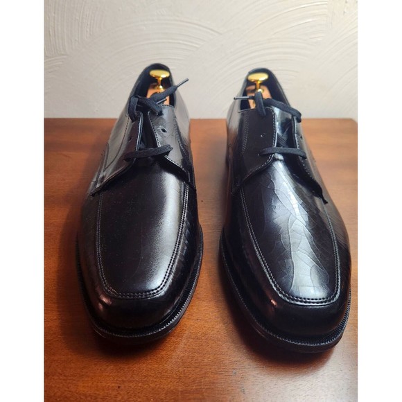 Mens Florsheim 23614 Black Textured Leather Dress Shoes Size 10 1/2 Brand New - Picture 9 of 14